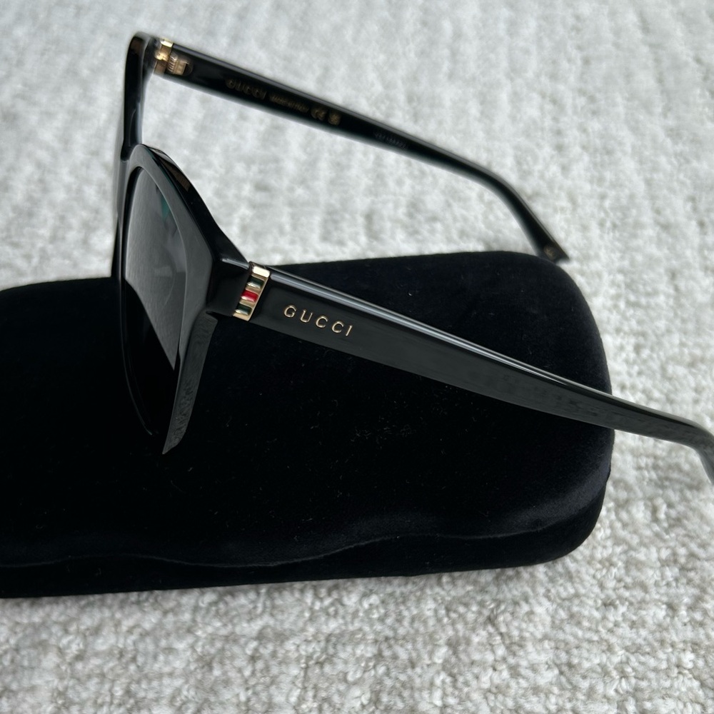 Gucci Sherry Line Stripe Logo Sunglasses NEW
